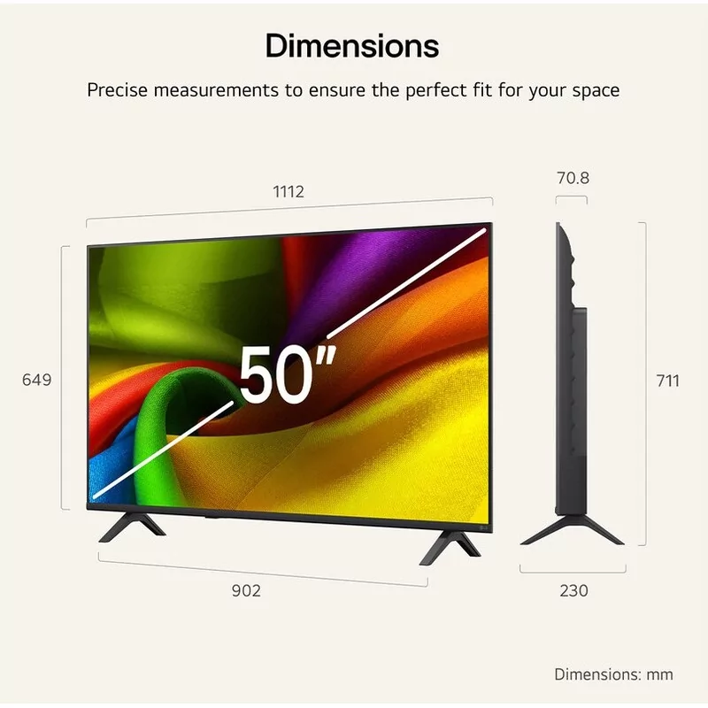 Smart TV LG 50NU850B6LA 50" (127 cm) NANO 4K UHD AI α7 Gen9 60Hz HDR10 Pro webOS 26