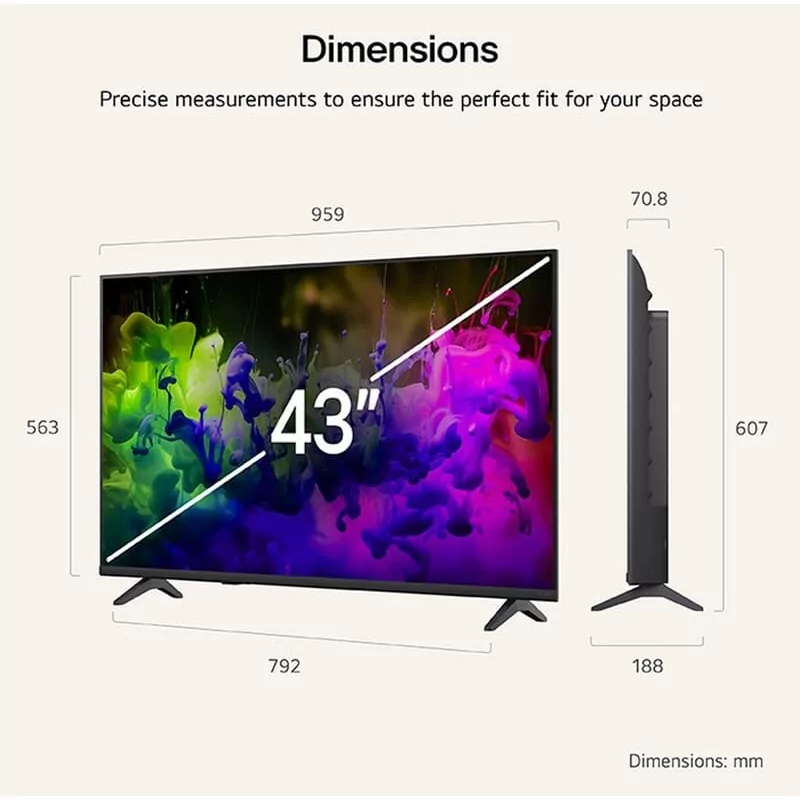 Smart TV LG 43QNED7EB de 43" (109 cm) QNED Mini LED 4K UHD AI α7 Gen9 HDR10 Magic Remote