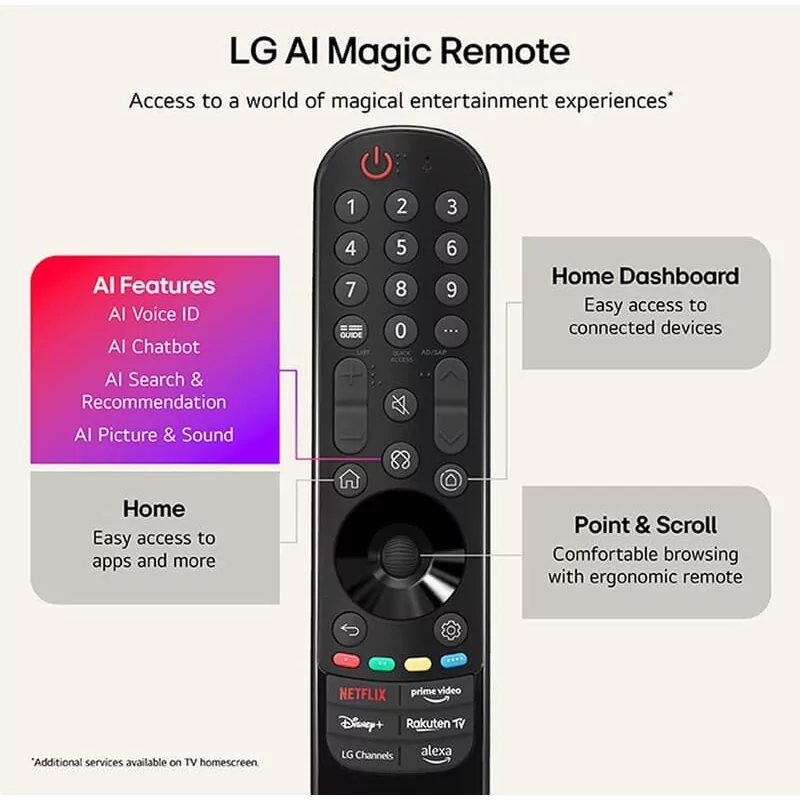 Smart TV LG 65QNED7EB de 65" (165 cm) QNED Mini LED 4K UHD AI α7 Gen9 HDR10 Magic Remote