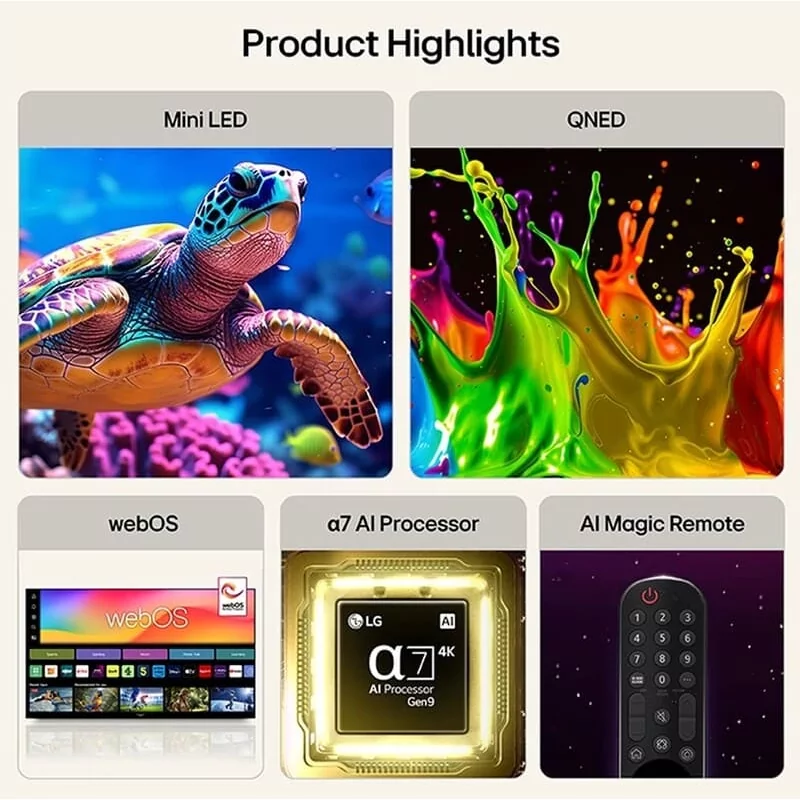 Smart TV LG 75QNED7EB 75" (189 cm) QNED Mini LED 4K UHD AI α7 Gen9 HDR10 Magic Remote