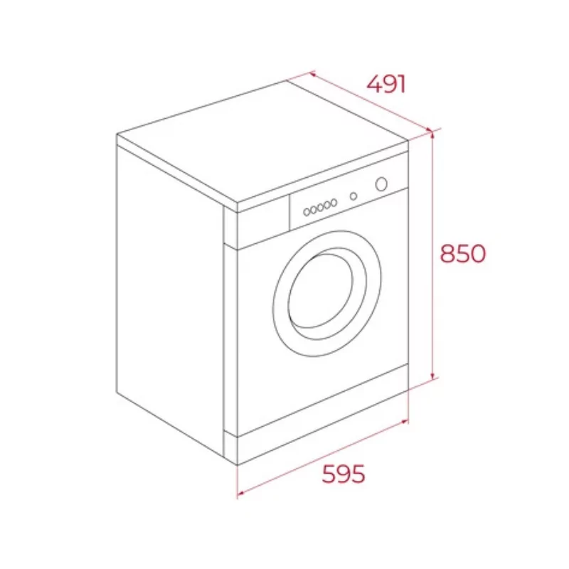 Lavadora de Ropa Teka - (8Kg - 15 Programas - Clase A - Blanca) - WMK 40840 WH