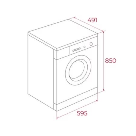 Lavadora de Ropa Teka - (8Kg - 15 Programas - Clase A - Blanca) - WMK 40840 WH