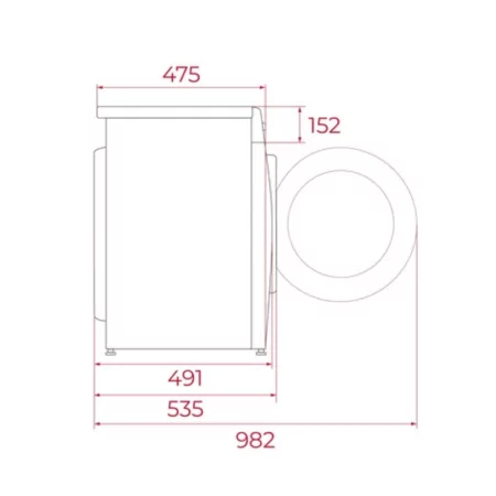 Teka Washing Machine - (8kg - 15 Programs - Class A - White) - WMK 40840 WH