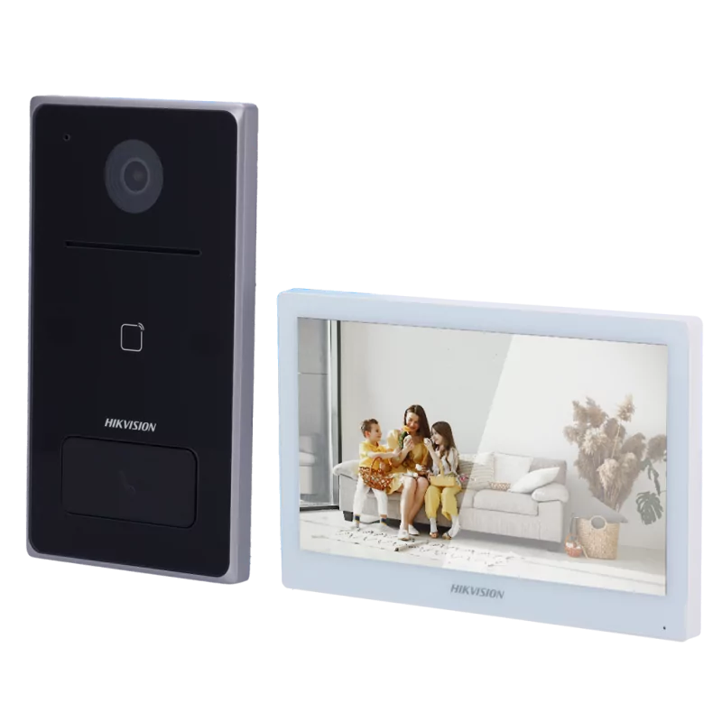 Hikvision DS-KIS608-P - Kit Videoporteiro IP/WiFi com Monitor 7, Moldura Estreita e Leitor MF (Até 16 Monitores) Hikvision DS-KIS608-P - Kit Videoporteiro IP/WiFi com Monitor 7, Moldura Estreita e Leitor MF (Até 16 Monitores)