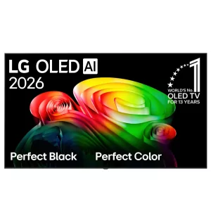 LG OLED48B65LA - TV OLED AI B6 48 polegadas 2026, vista frontal com design Slate Marble ultrafino