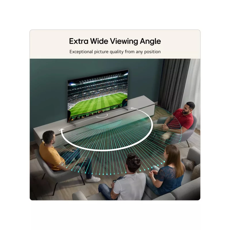 LG OLED65B65LA: ángulo de visión extra amplio, calidad de imagen excepcional desde cualquier punto de la habitación.
