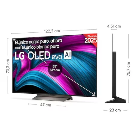 Smart TV LG OLED55C5ELB.AEU 55" (139 cm) OLED evo AI 4K 144Hz Dolby Vision webOS 25