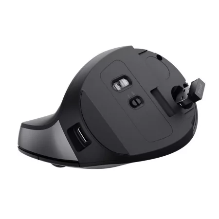 Ratón vertical inalámbrico TRUST BAYO II (2400 DPI - Ergonómico - Negro)