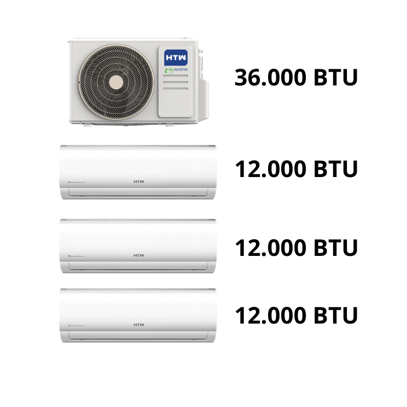 Kit Multisplit HTW (3x1) - 36.000BTU IX41B2R32 (3x 12.000BTU IX21D5)