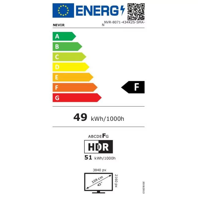 Televisión Smart TV 43" Nevir - 43K2S - (109cm - Android OS - 4K)