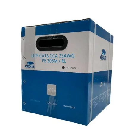 Cabo de rede UTP CAT6 CCA Preto 305m