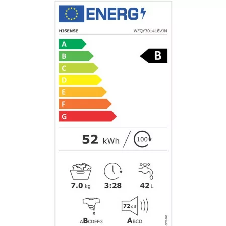 Máquina De Lavar Roupa Hisense WFQY701418VJM - 7Kg 1400RPM B