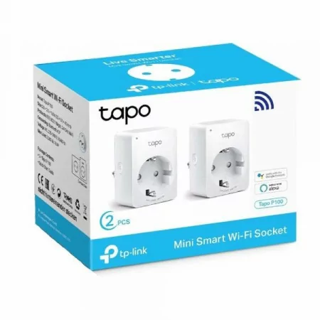 Mini Tomada Inteligente Wi-Fi Kit 2 Unidades - Tapo P100 (2-Pack) - TP-Link|Tapo|6935364072766