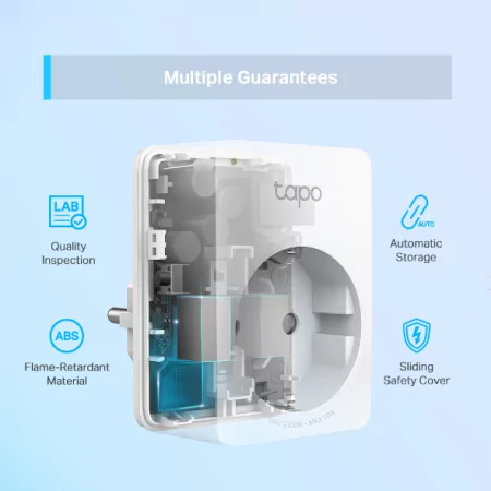 Mini Tomada Inteligente Wi-Fi Kit 2 Unidades - Tapo P100 (2-Pack) - TP-Link|Tapo|6935364072766