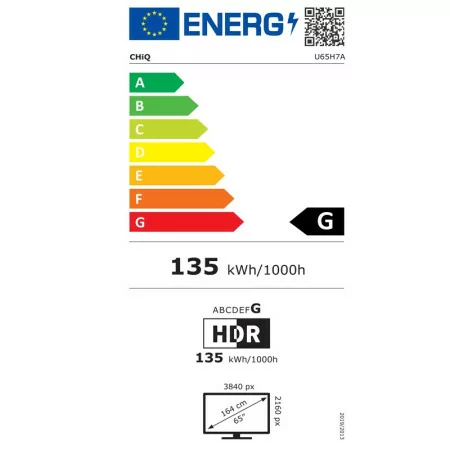 Smart LED TV 65" CHIQ U65G7U - Android TV - 4K