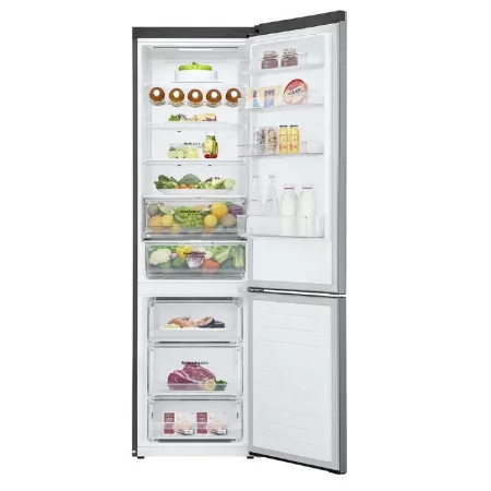 LG Combination Refrigerator - 384L - Wi-Fi - Shiny Steel - GBB62PZFGN