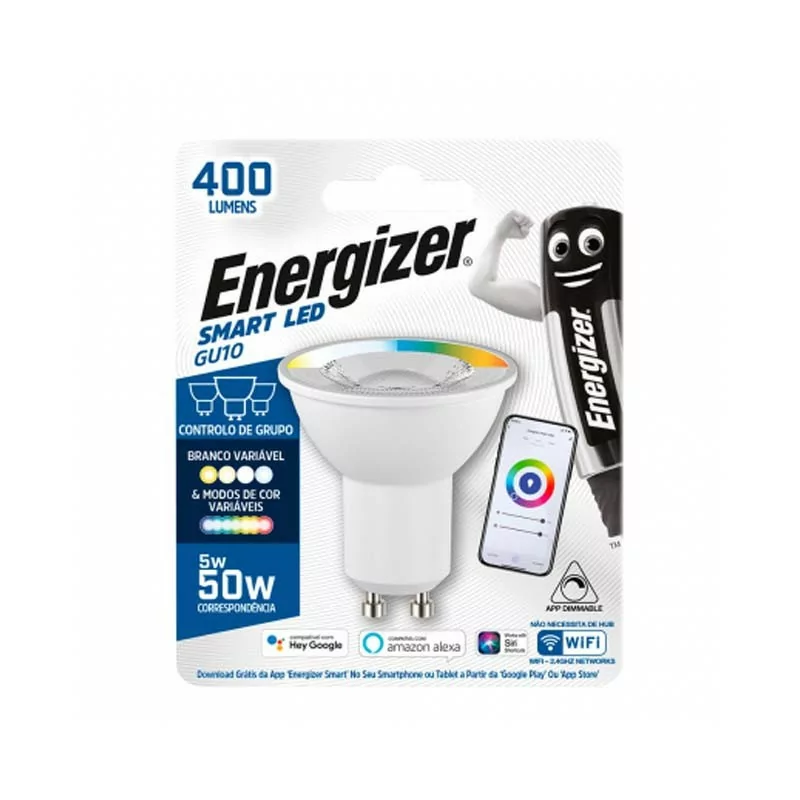 Energizer Bombilla Inteligente - GU10 - 5W/50W 400 Lumens RGB E White - S18312