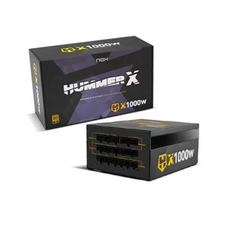 Fonte De Alimentação NOX Hummer X Gold Edition 1000W 80 Plus Gold Full Modular - NXHUMMERX1000WGD|NoX|8436587972140