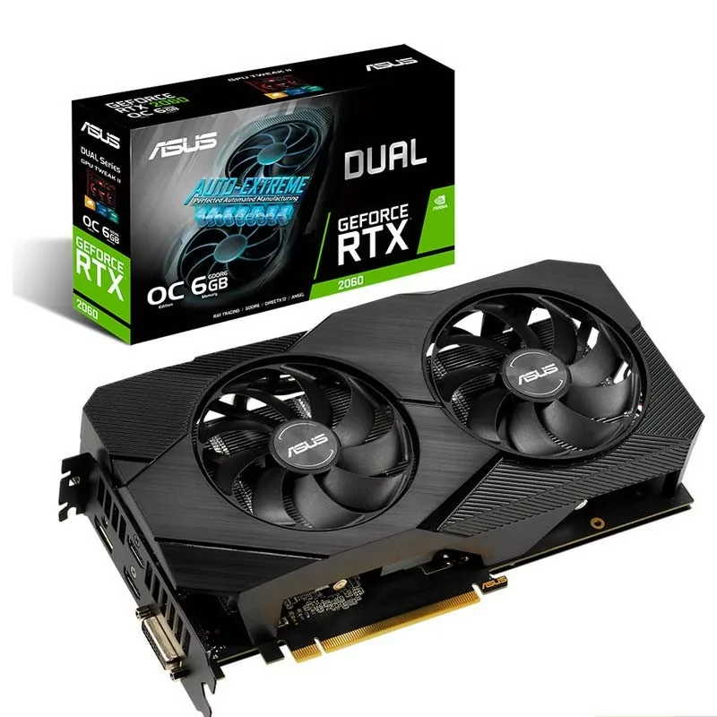 Placa De Vídeo Asus Dual Rtx 2060 O6g Evo Placa De Vídeo Asus Dual Rtx 2060 O6g Evo