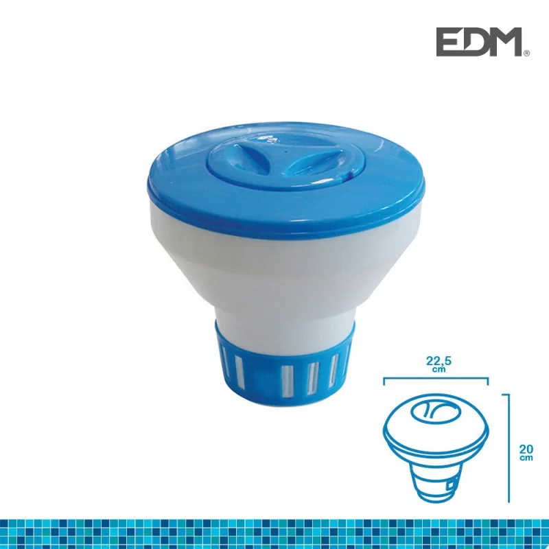 Doseador flutuante de quimicos pastilha grande ø 22,5x20cm Doseador flutuante de quimicos pastilha grande ø 22,5x20cm