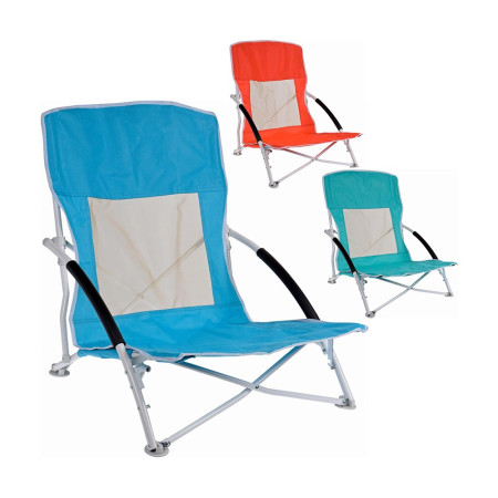 Cadeira de Praia Metálica Dobrável Probeach - 60x55x64 cm - Várias Cores