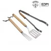 Conjunto 3 ferramentas BBQ EDM - Aço Inox