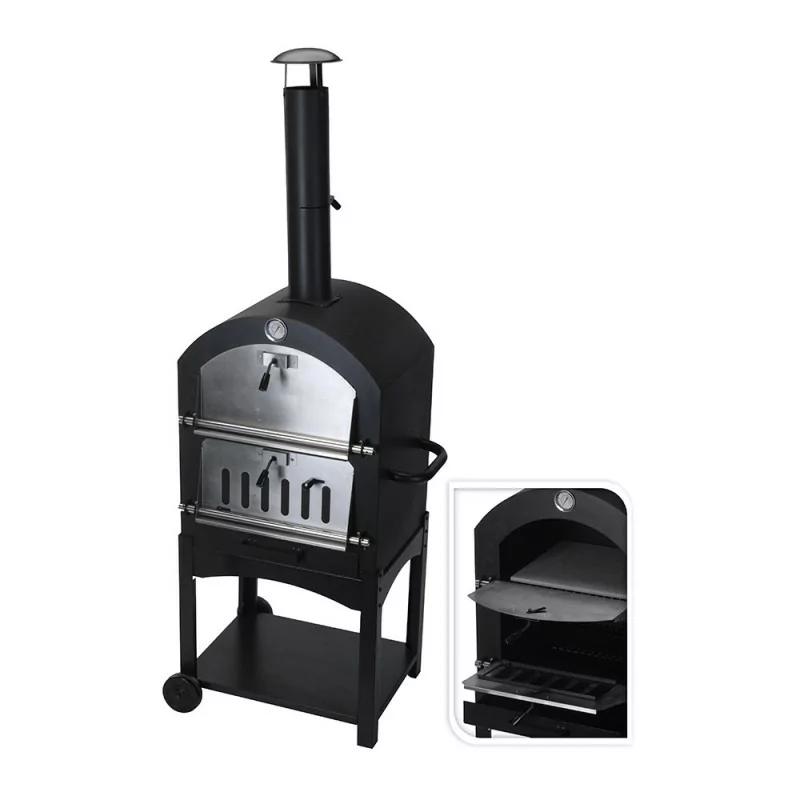 EDM Charcoal Grill with Stone Oven