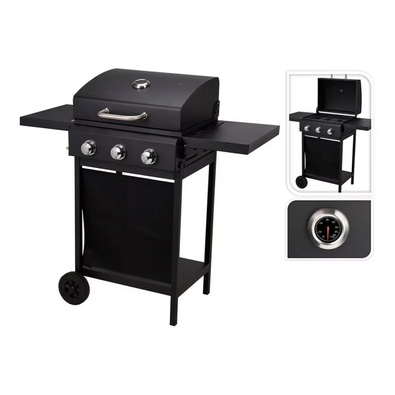 EDM Gas Barbecue with 3 Fires