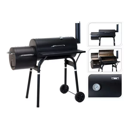 Churrasqueira de Carvão BBQ Grill Smoker + Fumador Jamaica|EdM|8719987438097