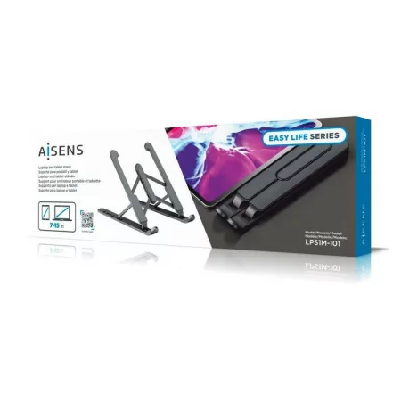 Soporte para portátil/tablet aisens lps1m-101/ gris oscuro