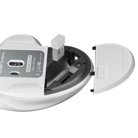Ratón gaming inalámbrico mars gaming mmwergo/ hasta 3200 dpi/ blanco