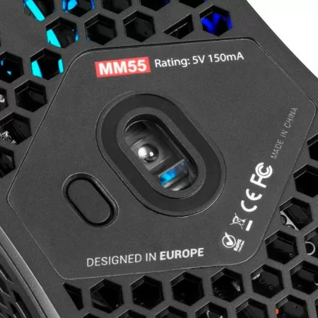 Ratón gaming mars gaming mm55/ hasta 12800 dpi
