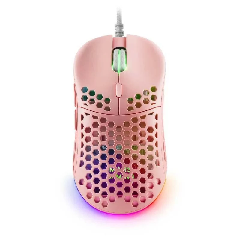 Ratón gaming mars gaming mm55/ hasta 12800 dpi/ rosa Ratón gaming mars gaming mm55/ hasta 12800 dpi/ rosa