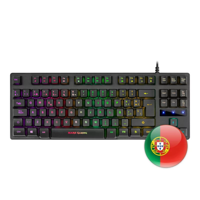 Teclado Mars Gaming - H-Mech - RGB - Preto - MKTKLPT|Mars Gaming|4718009158511 Teclado Mars Gaming - H-Mech - RGB - Preto - MKTKLPT|Mars Gaming|4718009158511