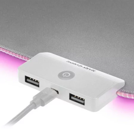 Tapete de Rato Mars Gaming - XXL - 2 x USB 2.0 Hub - RGB - Silver - MMPRGB2
