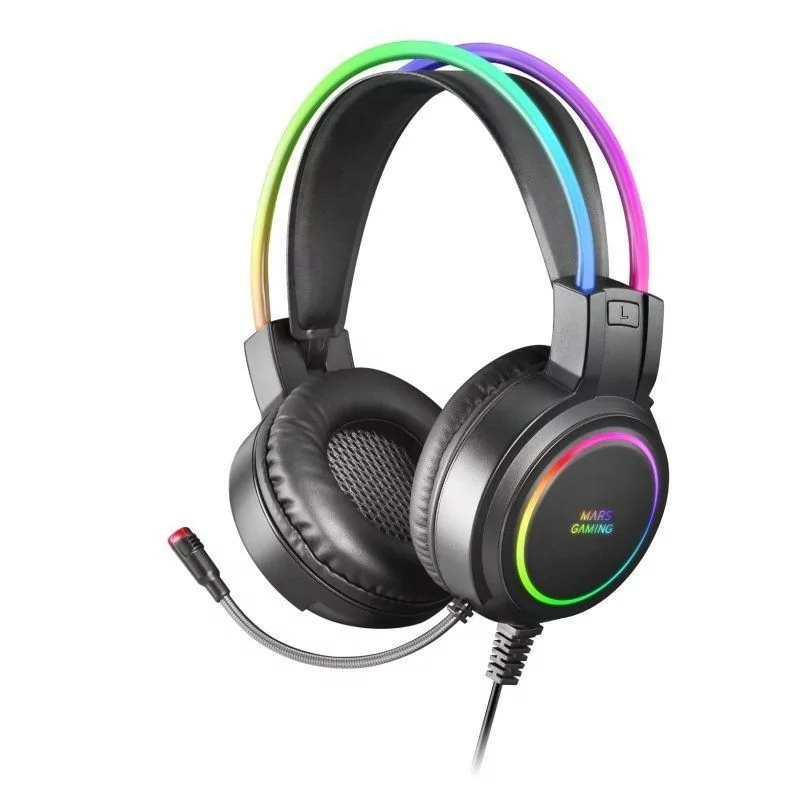 Auscultadores Mars Gaming - Com Microfone - RGB - Pretos - MHRGB Auscultadores Mars Gaming - Com Microfone - RGB - Pretos - MHRGB