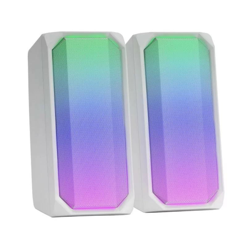 Colunas Mars Gaming - 15 W - Bluetooth - RGB - Brancas - MSRGBW Colunas Mars Gaming - 15 W - Bluetooth - RGB - Brancas - MSRGBW