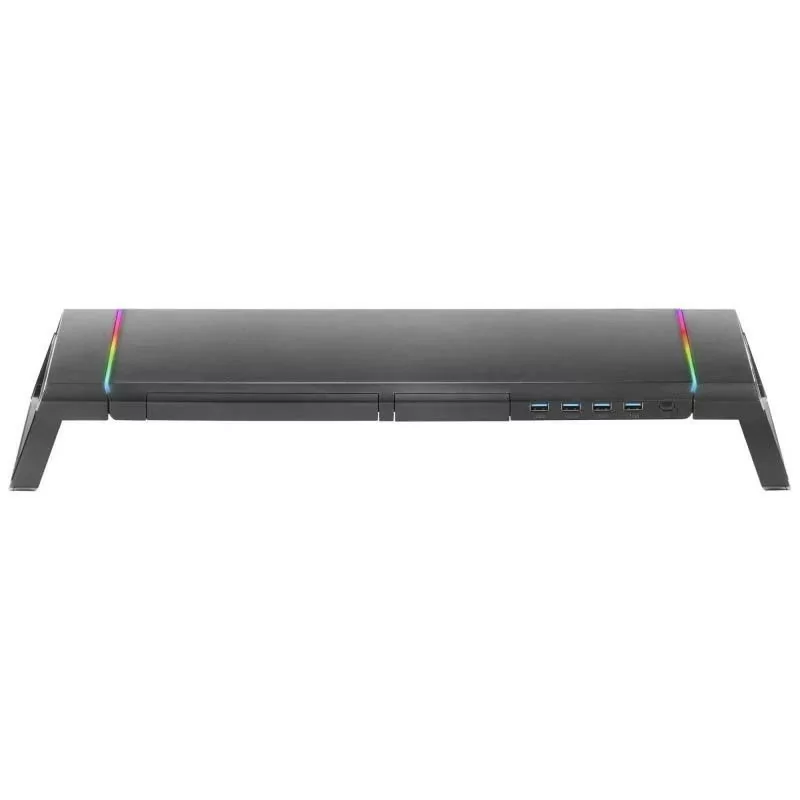 Soporte de Monitor Mars Gaming - 4 x USB 3.0 - RGB - Negra - MGS