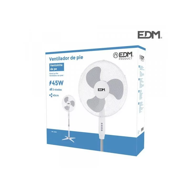 Ventoinha de Pé EDM - 40cm - 45W - Branca