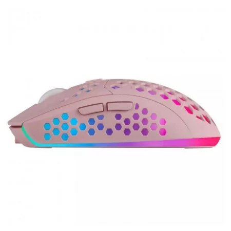 Rato Mars Gaming - Wireless - RGB - Rosa - MMW3