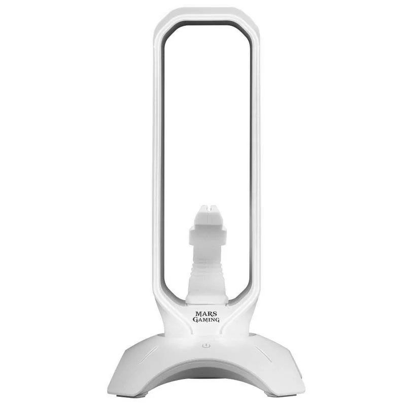 Suporte para Auscultadores + Bungee para Rato Mars Gaming - RGB - 2xUSB Hub - Branco - MHHPRO