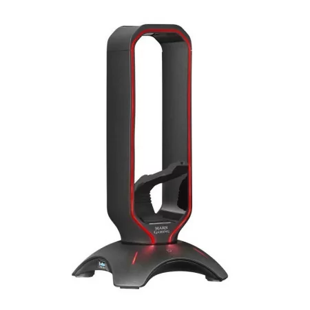 Suporte para Auscultadores + Bungee para Rato Mars Gaming - RGB - 2xUSB Hub - Preto - MHHPRO