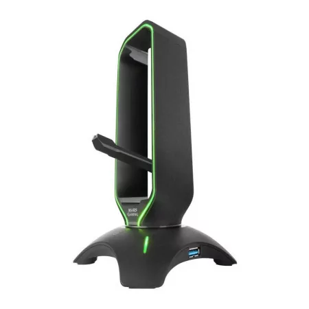 Suporte para Auscultadores + Bungee para Rato Mars Gaming - RGB - 2xUSB Hub - Preto - MHHPRO
