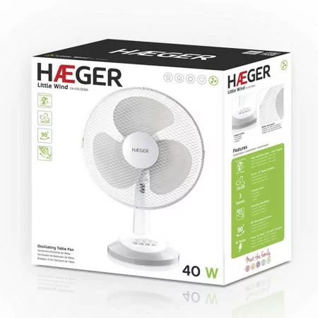 Haeger Table Fan - Little Wind - 40W - 30cm - FA-012.008A