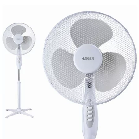 Ventoinha de Pé Haeger - Cross Wind - 45W - 40cm - Branca - SF-16W.009A