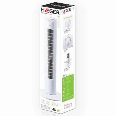 Ventoinha de Coluna Haeger - Tower Fan - 45W - TF-029.003A