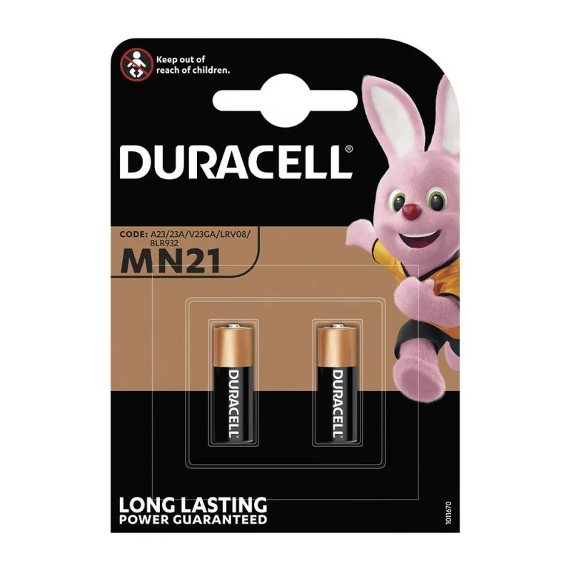 Duracell MN21 Batteries - 12V (23a) - Security Cell 2 Pack