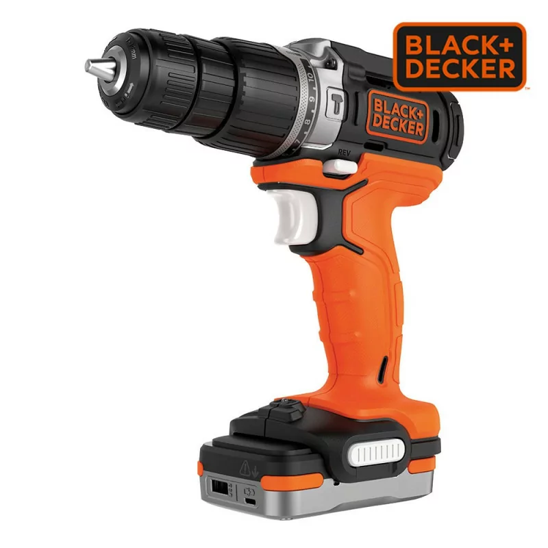 Black+Decker hammer drill - 12V - Battery - BDCHD12S1-XJ Black+Decker hammer drill - 12V - Battery - BDCHD12S1-XJ