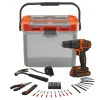 Kit Black+Decker 18V hammer drill + 40 Accessories + Toolbox