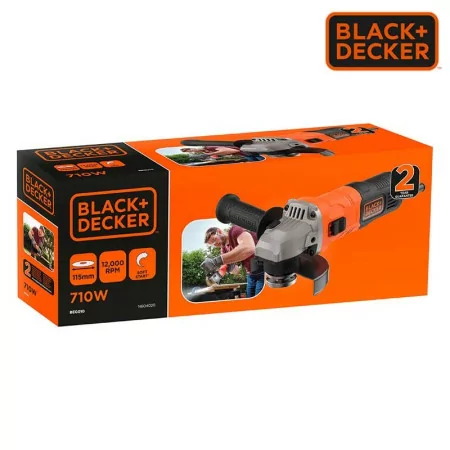 Black+Decker Mini Grinder - 710W - 115mm - BEG010-QS